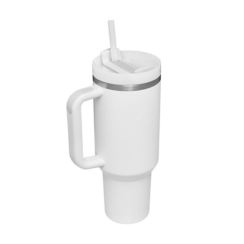 40 Oz Tumbler With Handle Straw Insulated, Stainless Steel Spill Proof Vacuum Coffee Cup Tumbler With Lid Tapered Mug Gifts For Valentine Lover Suitable For Car Gym Office Travel ASKVexperts