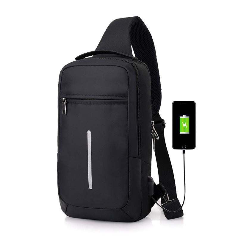 Anti-theft USB charging chest bag with you ARVASHAA