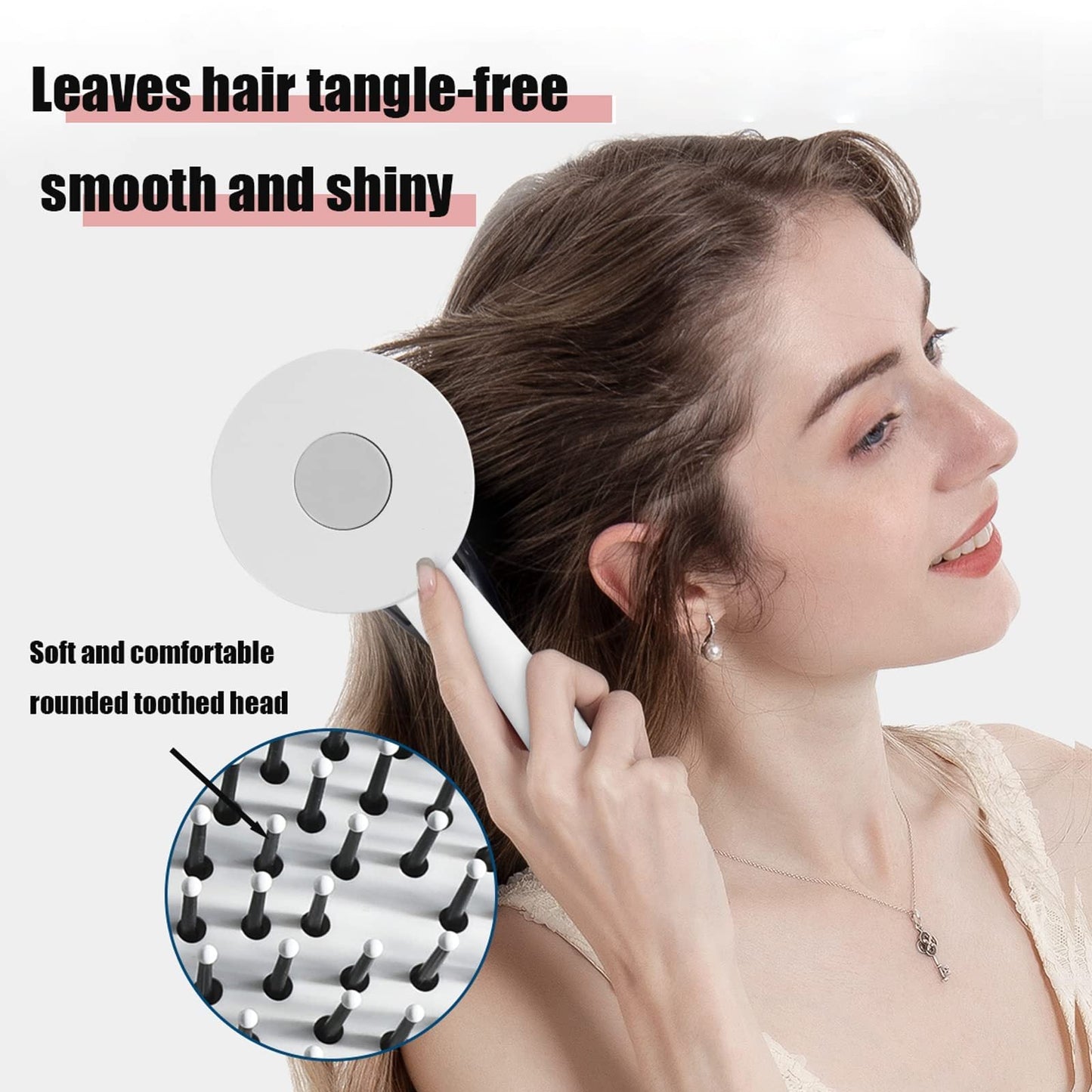 Self-Cleaning Hair Brush – Anti-Static Detangling Scalp Massage Comb for Women & Curly Hair ARVASHAA