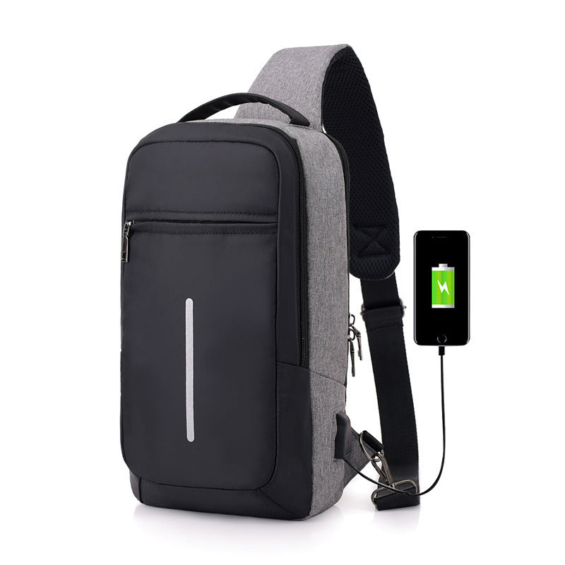 Anti-theft USB charging chest bag with you ARVASHAA