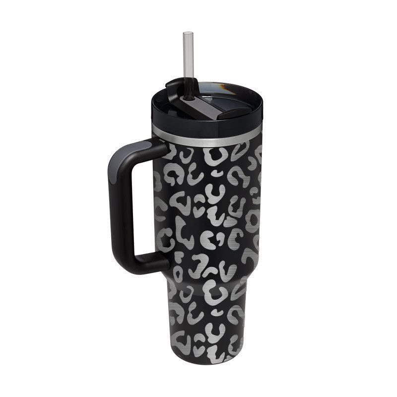 40 Oz Tumbler With Handle Straw Insulated, Stainless Steel Spill Proof Vacuum Coffee Cup Tumbler With Lid Tapered Mug Gifts For Valentine Lover Suitable For Car Gym Office Travel ASKVexperts