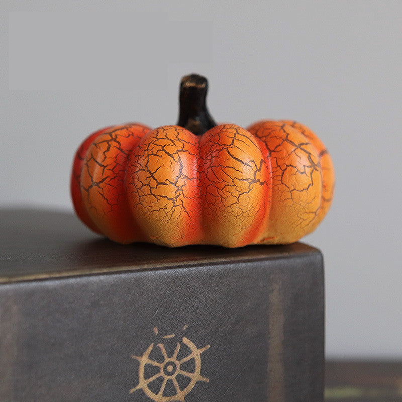 New Halloween Pumpkin Lantern Simulation Pumpkin LED Candle Lamp Resin Luminous Pumpkin ARVASHAA