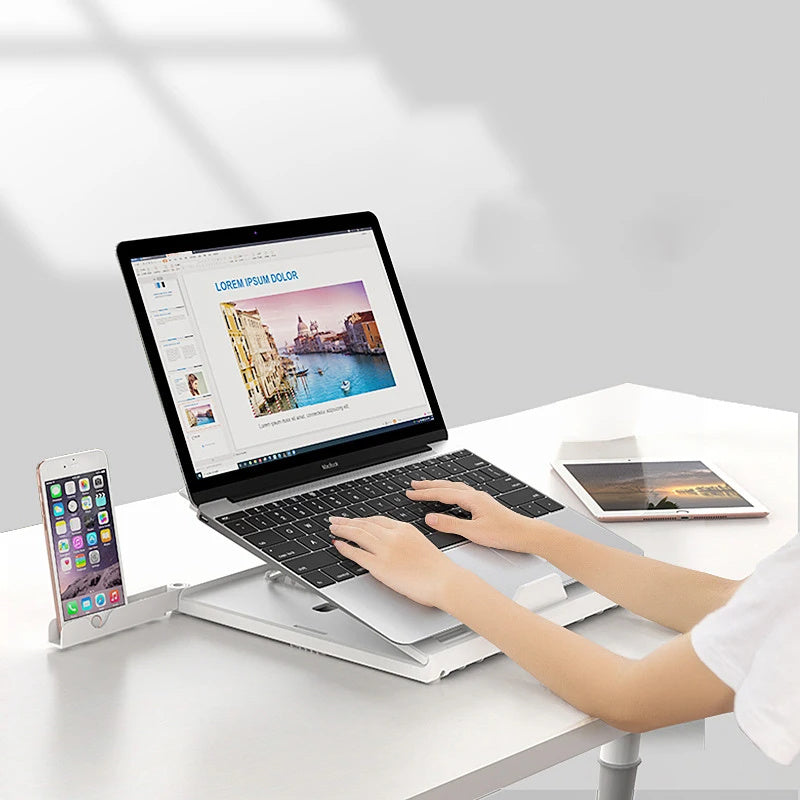 New Laptop Stand Multifunctional Folding Lift Portable Laptop Stand Monitor Increase Rack Aluminum Alloy Base ARVASHAA