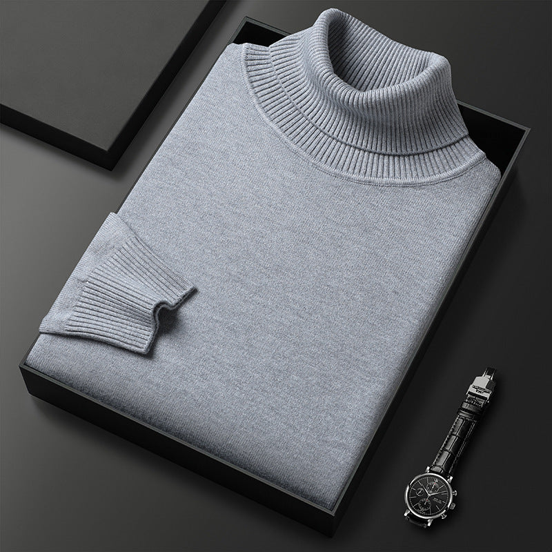 Bottoming Shirt Young And Middle-aged Slim-fit Solid Color Turtleneck Pullover Sweater ARVASHA