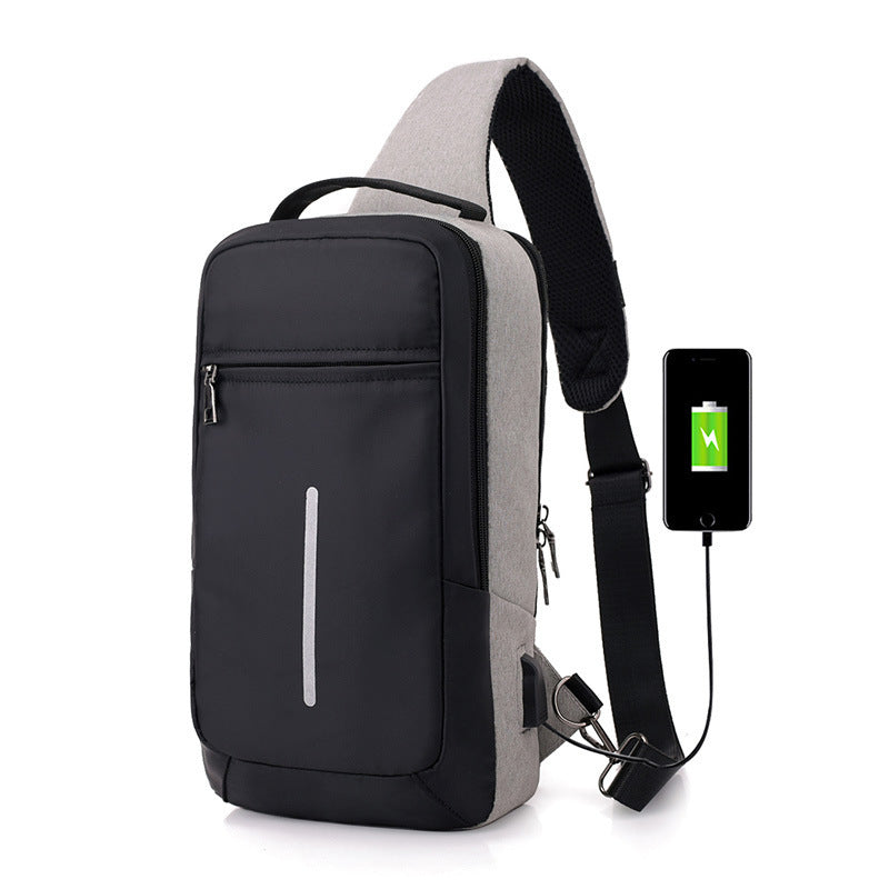 Anti-theft USB charging chest bag with you ARVASHAA
