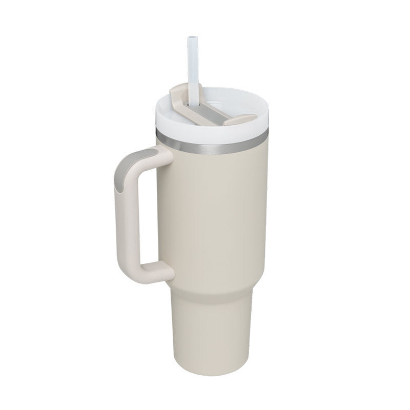 40 Oz Tumbler With Handle Straw Insulated, Stainless Steel Spill Proof Vacuum Coffee Cup Tumbler With Lid Tapered Mug Gifts For Valentine Lover Suitable For Car Gym Office Travel ASKVexperts