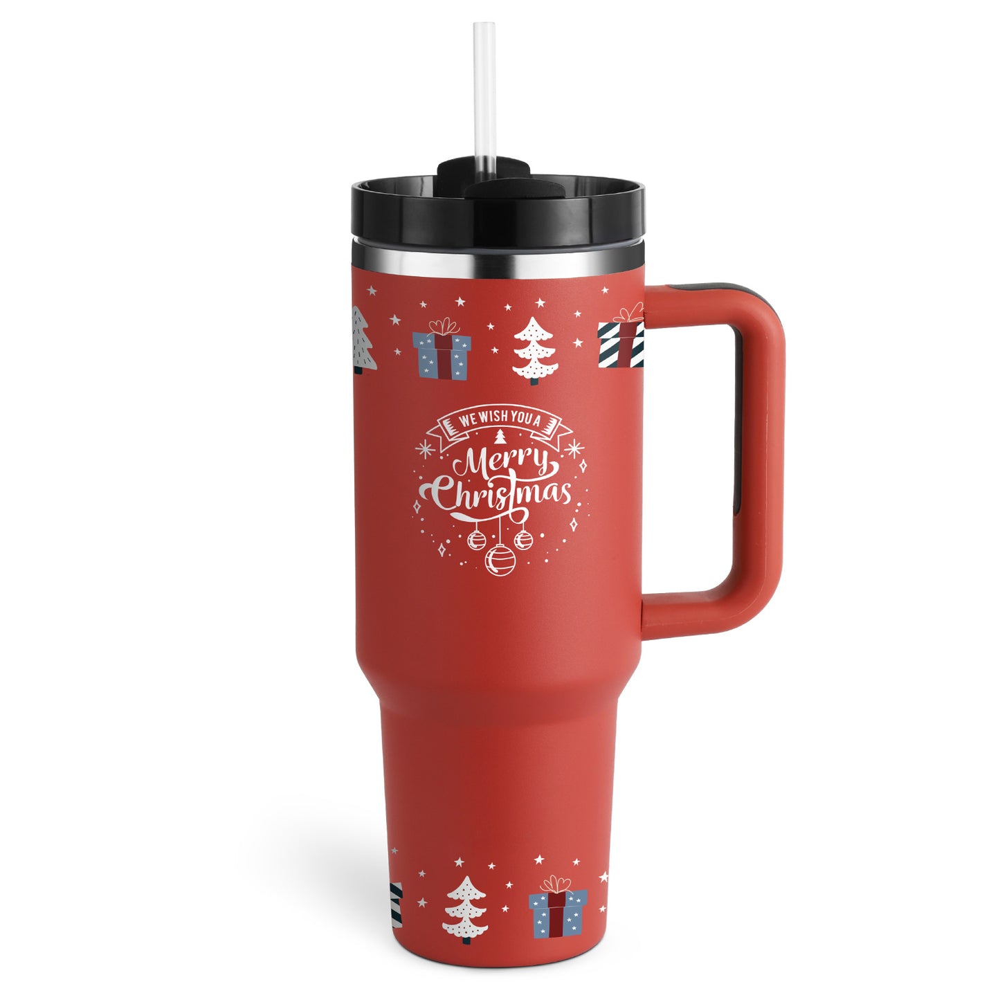 40 Oz Tumbler With Handle Straw Insulated, Stainless Steel Spill Proof Vacuum Coffee Cup Tumbler With Lid Tapered Mug Gifts For Valentine Lover Suitable For Car Gym Office Travel ASKVexperts
