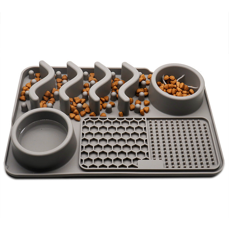 Dog Silicone Licking Pad Pet Licking Mat Silicone Smelling Mat Multifunctional Food Bowl Pets Supplies ARVASHAA