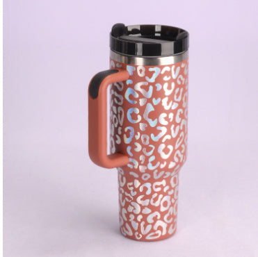 40 Oz Tumbler With Handle Straw Insulated, Stainless Steel Spill Proof Vacuum Coffee Cup Tumbler With Lid Tapered Mug Gifts For Valentine Lover Suitable For Car Gym Office Travel ASKVexperts