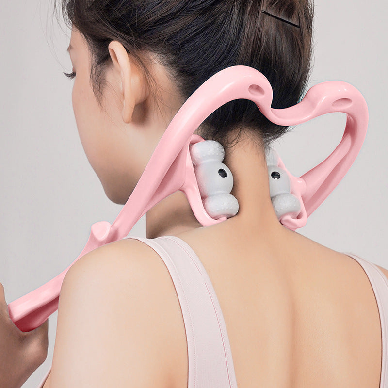 Neck Massager For Pain Relief Deep Tissue 360 Degree Neck Roller With 96 Pressure Point Neckbud Massage Roller For Neck Shoulder Waist Leg Foot Handheld Relaxer Tool ARVASHAA
