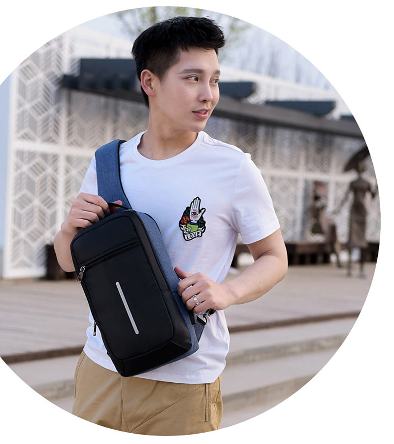 Anti-theft USB charging chest bag with you ARVASHAA