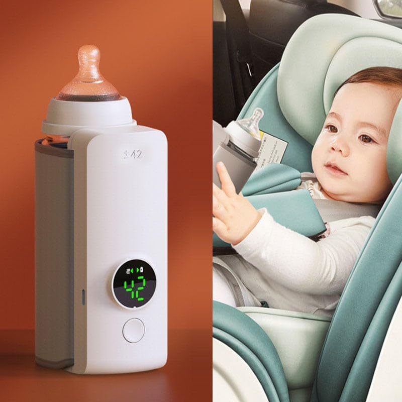 Portable Wireless Rechargeable Baby Bottle Warmer USB Charging And Heating Bag Portable Constant Temperature Milk Warmer Universal Bottle Insulation Sleeve ASKVexperts
