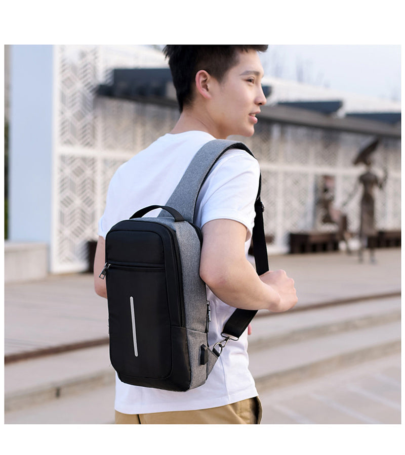 Anti-theft USB charging chest bag with you ARVASHAA
