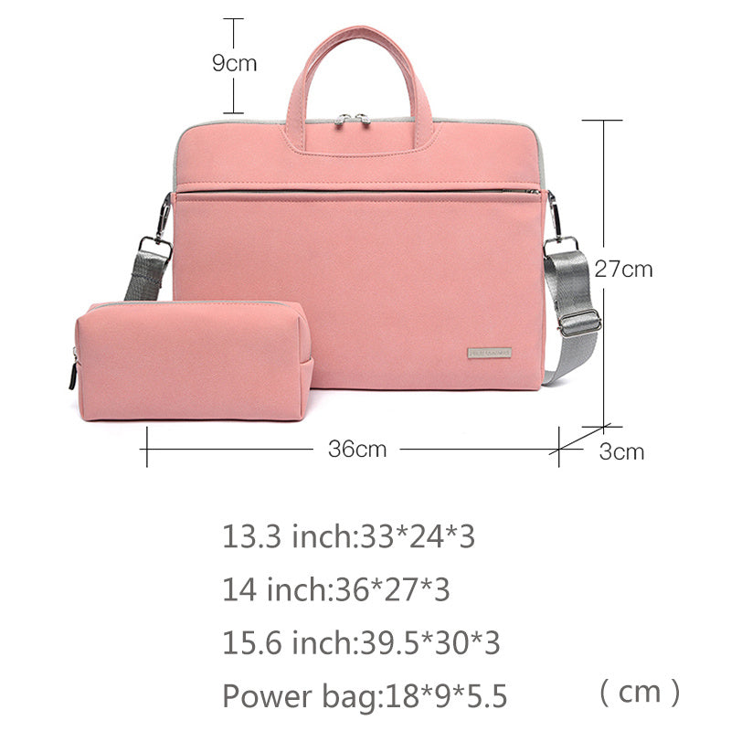 PU Leather Women Laptop Bag Notebook Carrying Case Briefcase For Macbook Air 13.3 14 15.6 Inch Men Handbags Shoulder Mouse Bag ARVASHAA