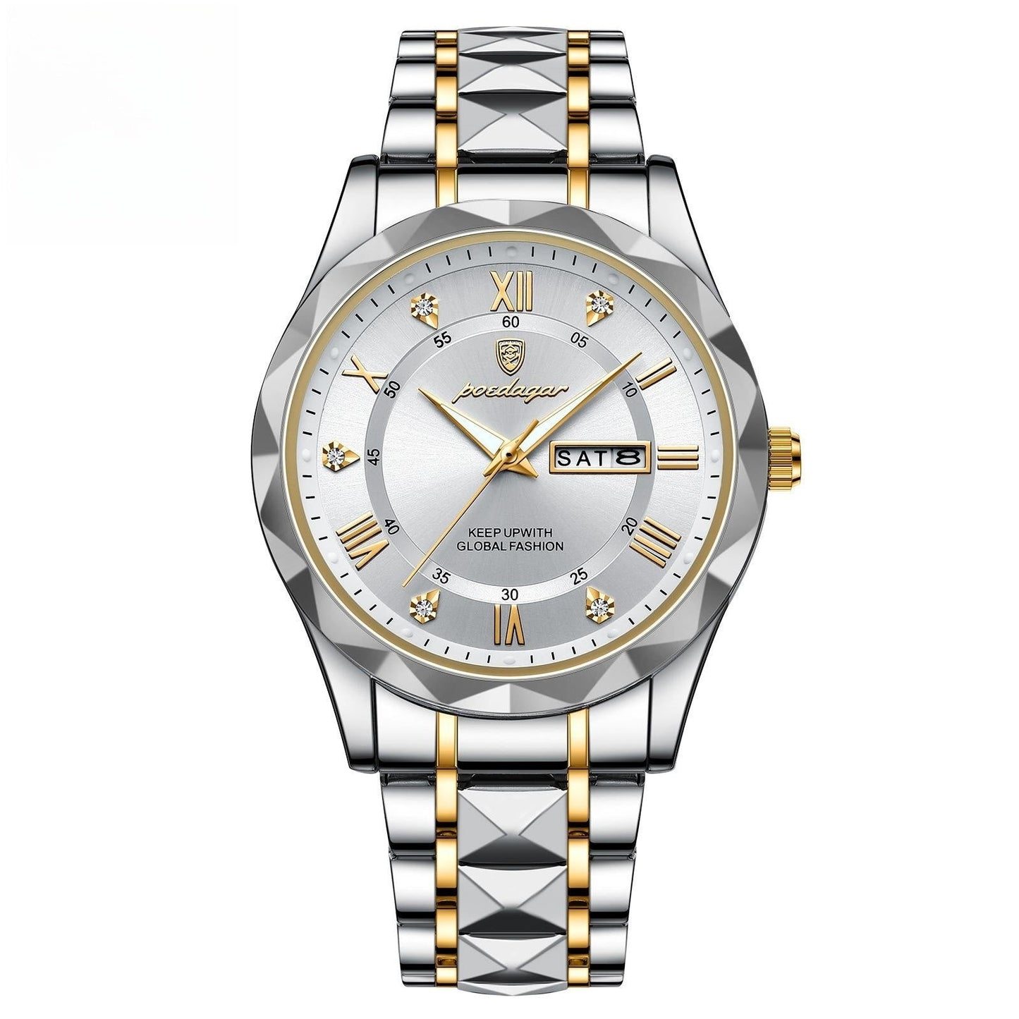 Men’s Waterproof Quartz Watch | Luminous Dial with Double Calendar Display – Durable & Stylish ARVASHAA