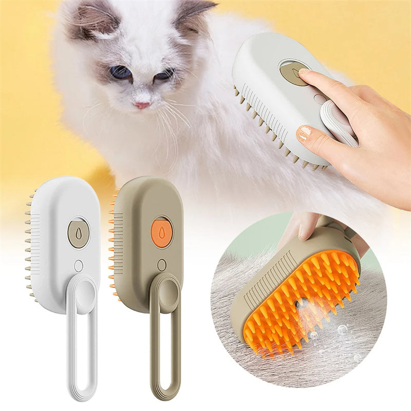 Cat Steam Brush Steamy Dog Brush 3 In 1 Electric Spray Cat Hair Brushes For Massage Pet Grooming Comb Hair Removal Combs Pet Products ARVASHAA