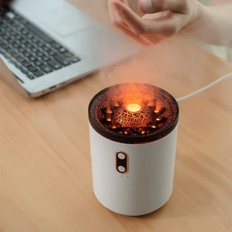 Volcanic Flame Aroma Essential Oil Diffuser USB Portable Jellyfish Air Humidifier Night Light Lamp Fragrance Humidifier ARVASHAA