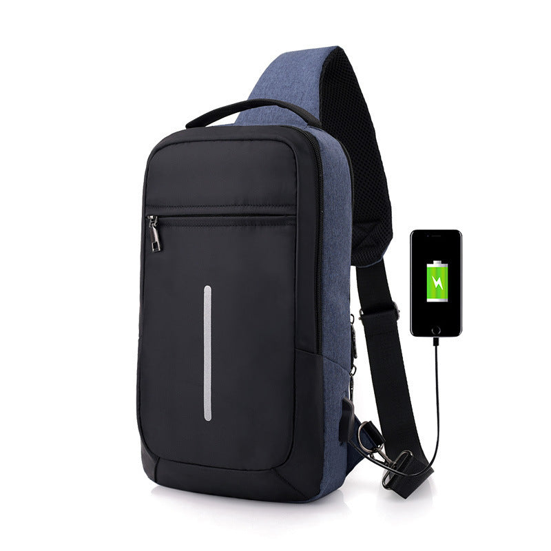 Anti-theft USB charging chest bag with you ARVASHAA
