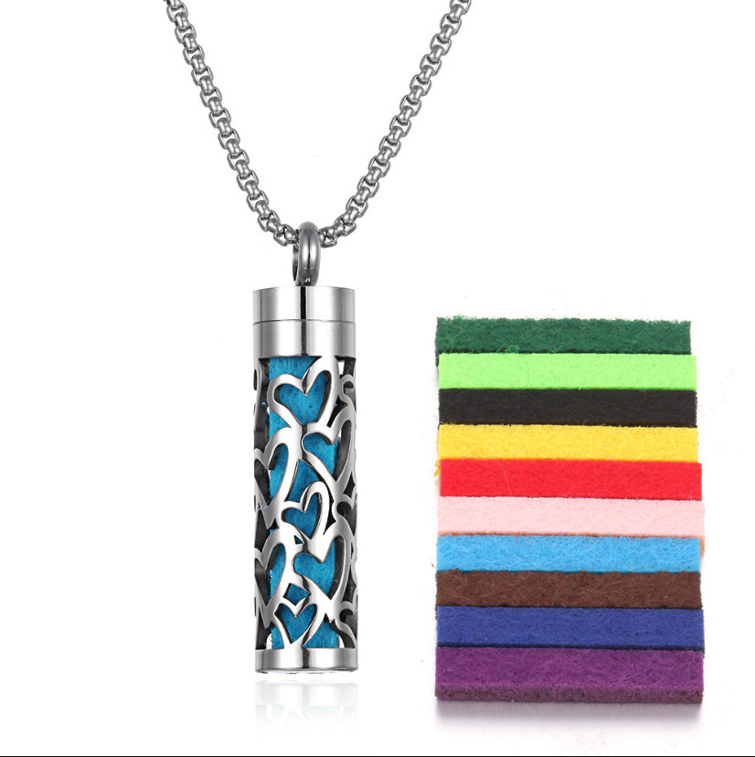 Aromatherapy Pendant Perfume Bottle Essential Oil Titanium Steel ARVASHA