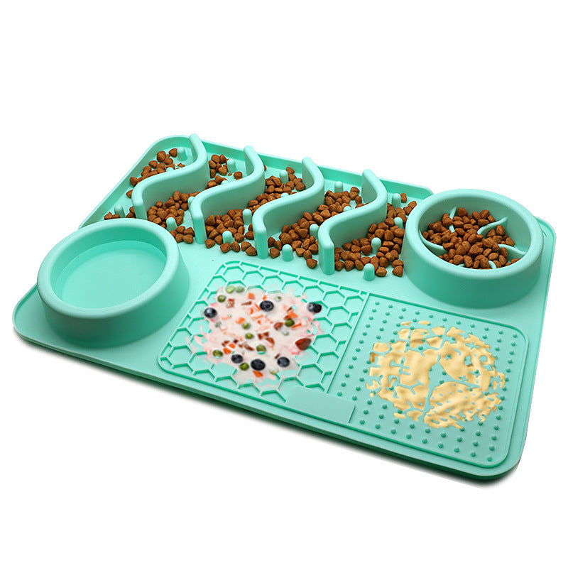 Dog Silicone Licking Pad Pet Licking Mat Silicone Smelling Mat Multifunctional Food Bowl Pets Supplies ARVASHAA