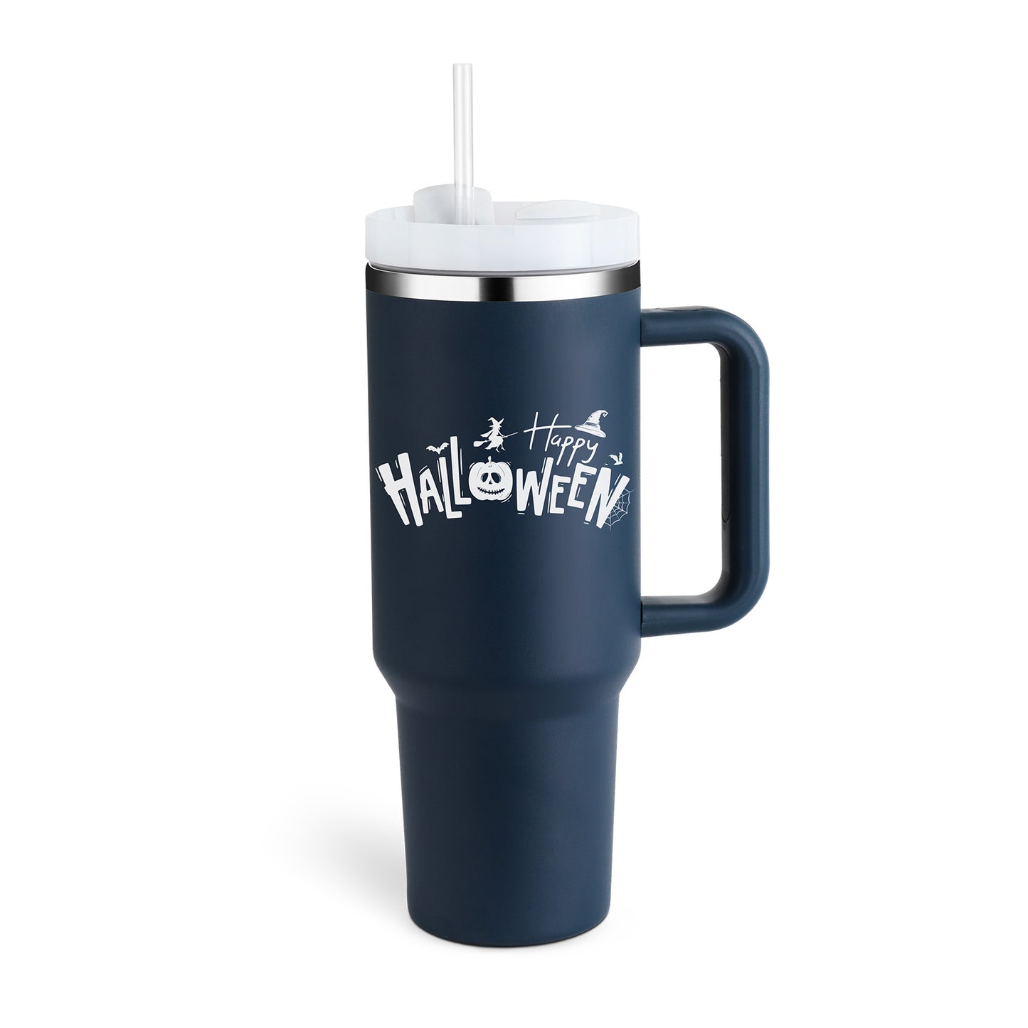 40 Oz Tumbler With Handle Straw Insulated, Stainless Steel Spill Proof Vacuum Coffee Cup Tumbler With Lid Tapered Mug Gifts For Valentine Lover Suitable For Car Gym Office Travel ASKVexperts