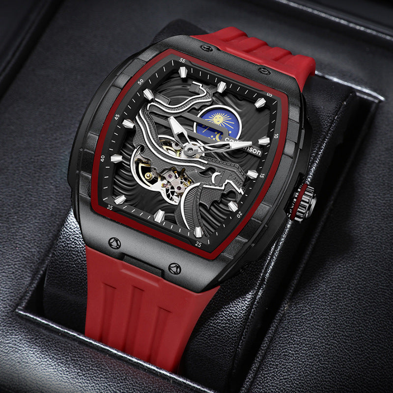 Men's Hollow Automatic Watch Luminous Waterproof Mechanical Watch ARVASHA