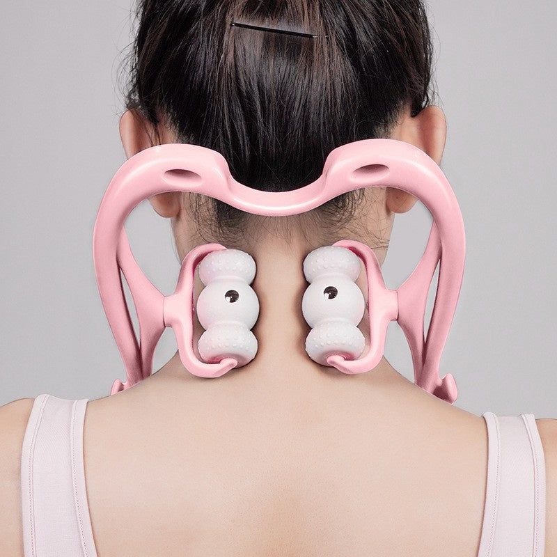 Neck Massager For Pain Relief Deep Tissue 360 Degree Neck Roller With 96 Pressure Point Neckbud Massage Roller For Neck Shoulder Waist Leg Foot Handheld Relaxer Tool ARVASHAA