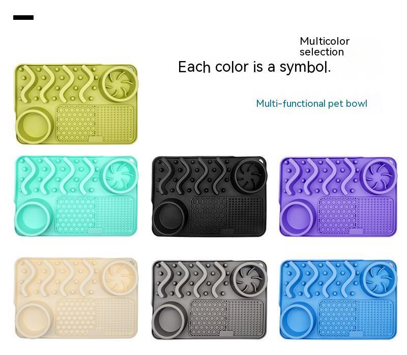 Dog Silicone Licking Pad Pet Licking Mat Silicone Smelling Mat Multifunctional Food Bowl Pets Supplies ARVASHAA