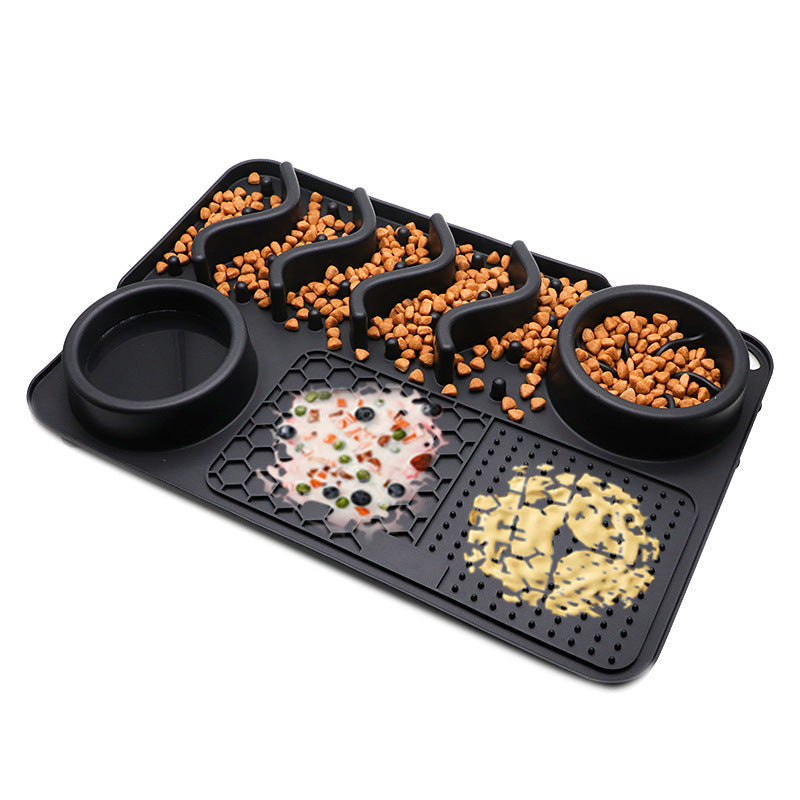 Dog Silicone Licking Pad Pet Licking Mat Silicone Smelling Mat Multifunctional Food Bowl Pets Supplies ARVASHAA