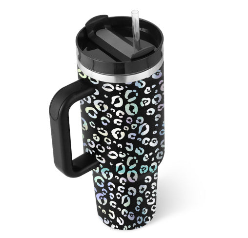 40 Oz Tumbler With Handle Straw Insulated, Stainless Steel Spill Proof Vacuum Coffee Cup Tumbler With Lid Tapered Mug Gifts For Valentine Lover Suitable For Car Gym Office Travel ASKVexperts