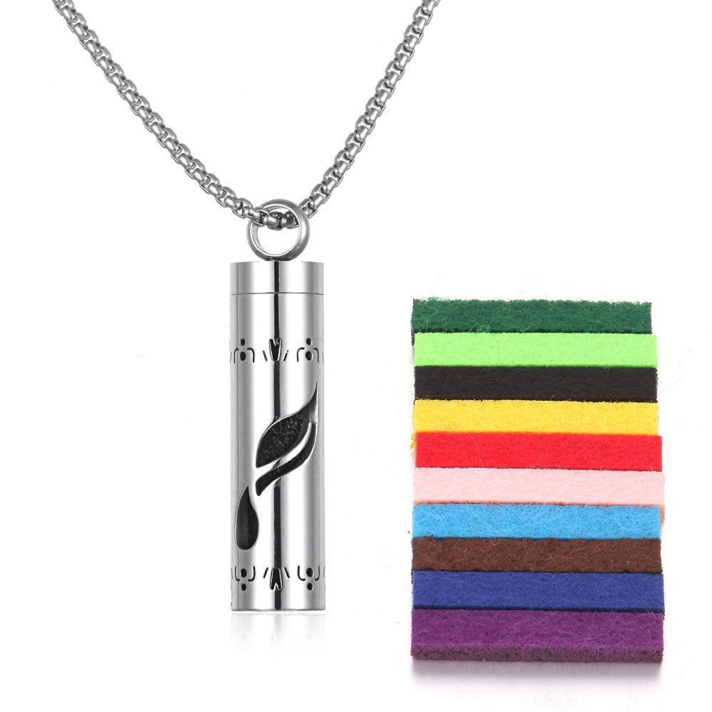Aromatherapy Pendant Perfume Bottle Essential Oil Titanium Steel ARVASHA
