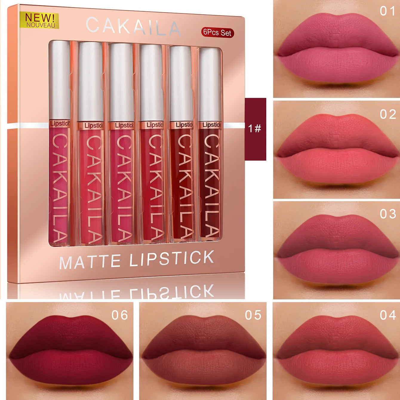 10/6 PCS Matte Natural Lipstick Set – Long Lasting & Waterproof ARVASHAA