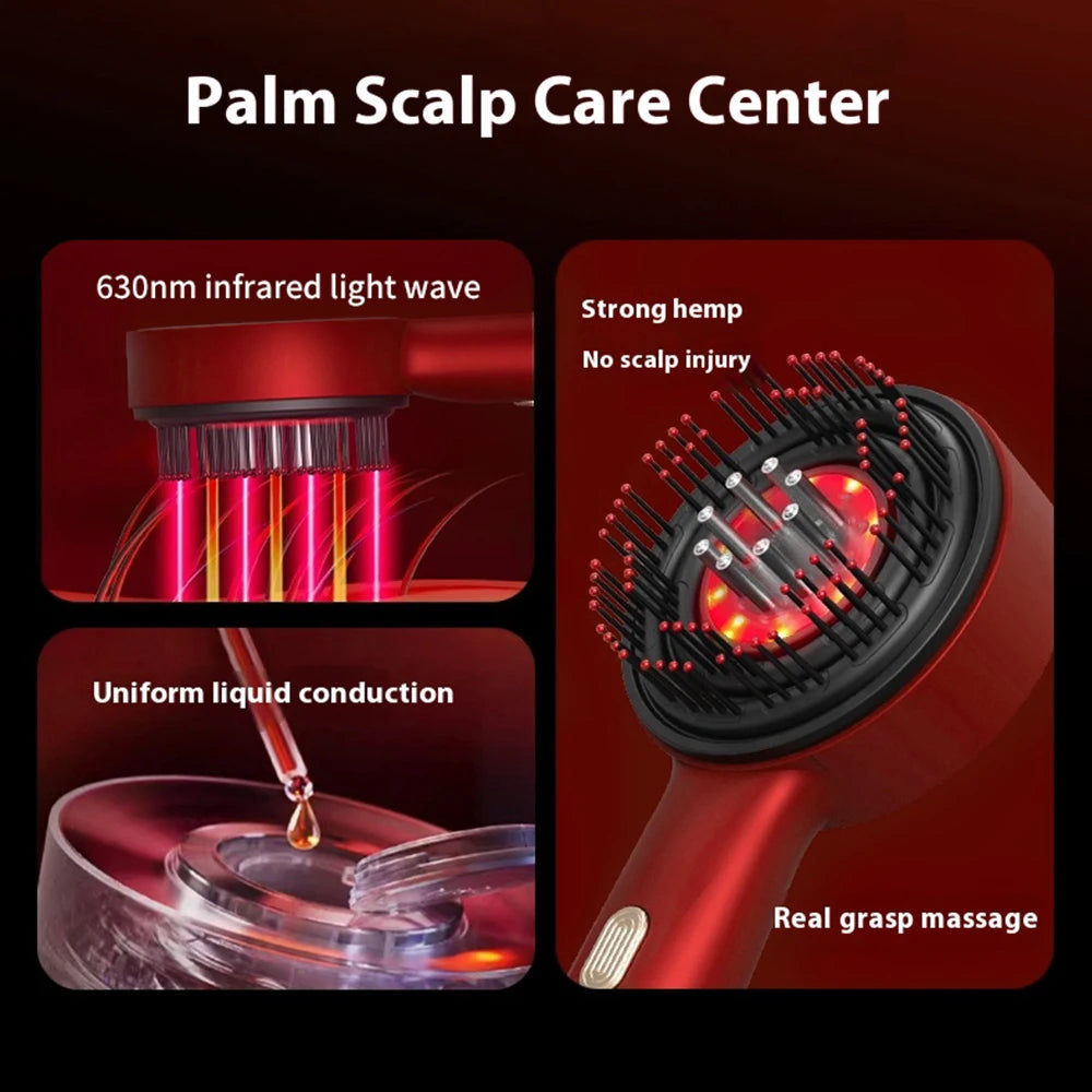 Electric Massage Comb 3 Modes Portable Red Light Laser Comb for Hair Follicle Hair Follicles On The Head Essence Oil Applicator ASKVexperts