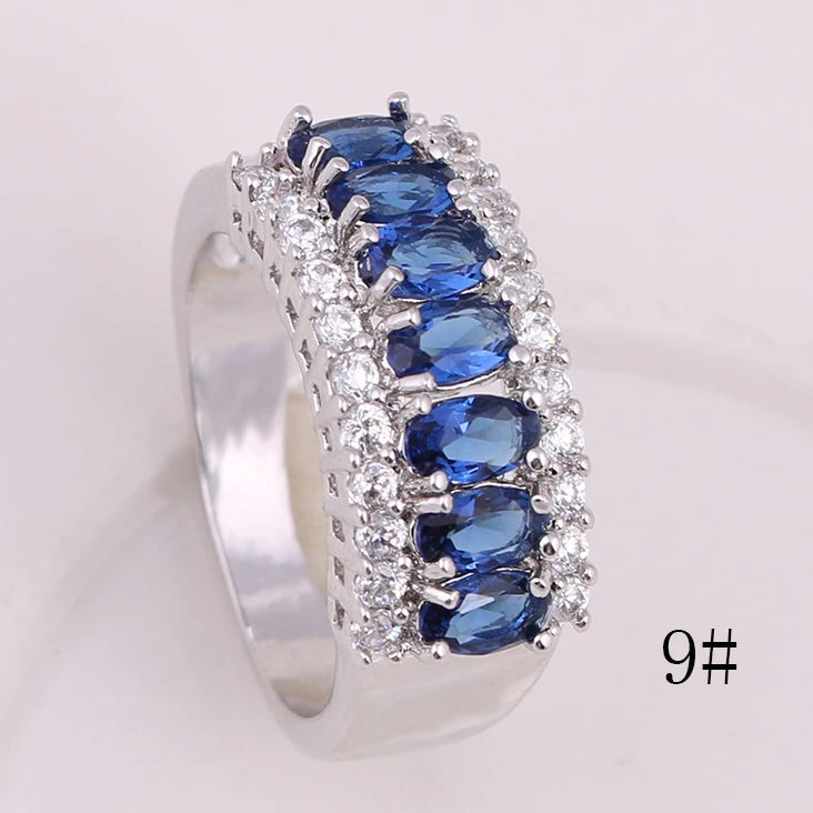 LXOEN 2022 Classic Semi-precious Stone Stud Earrings for Women Silver Color Round Studs Ear Jewelry brinco Gift bijoux ARVASHAA