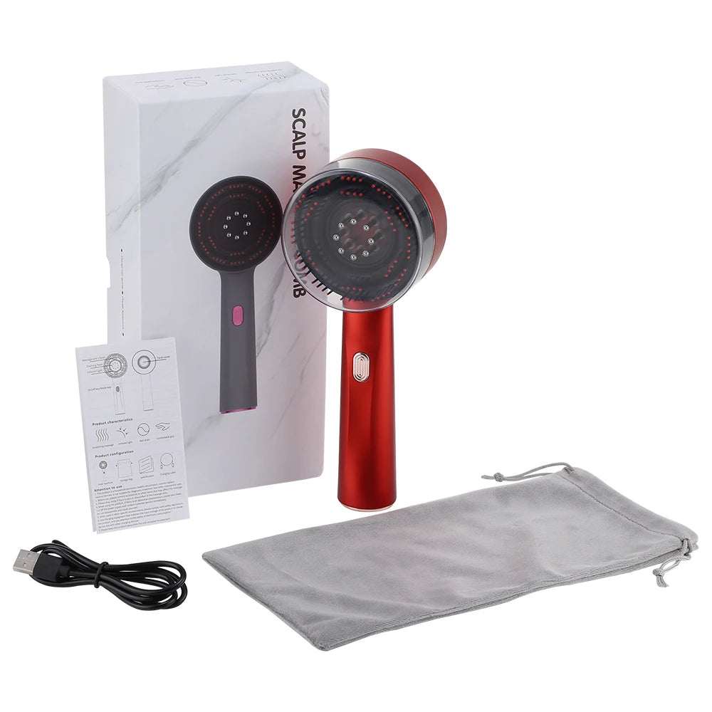 Electric Massage Comb 3 Modes Portable Red Light Laser Comb for Hair Follicle Hair Follicles On The Head Essence Oil Applicator ASKVexperts