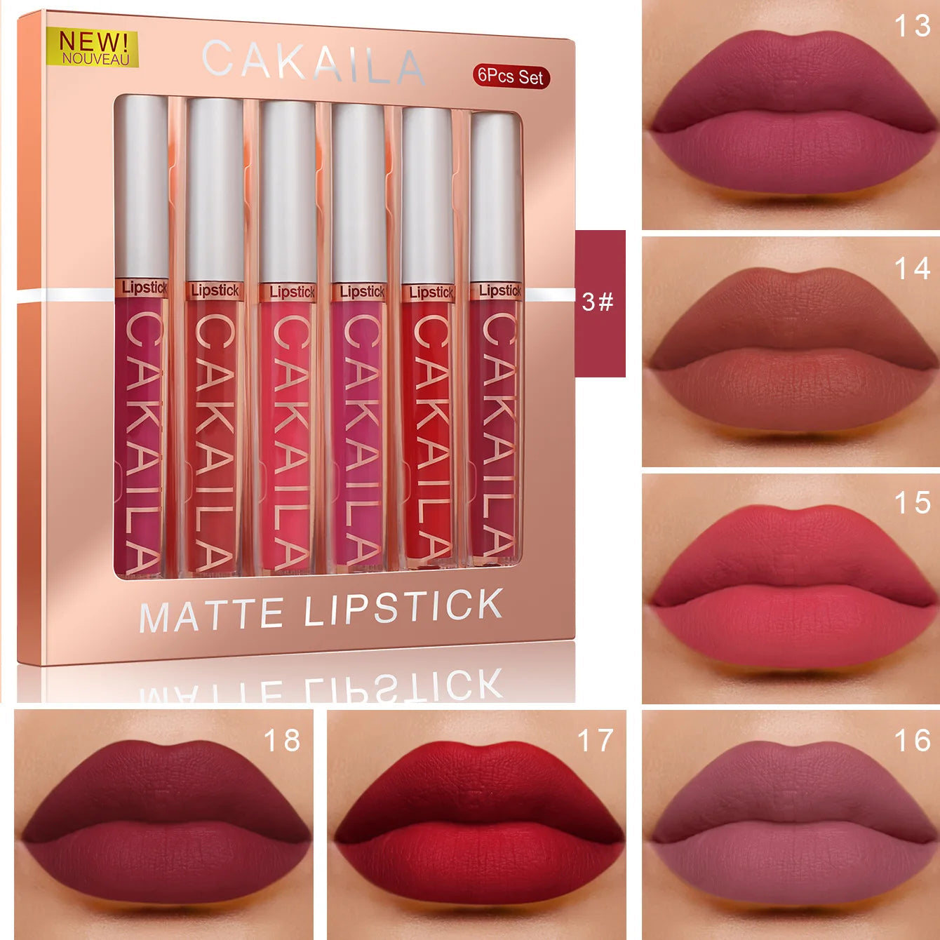 10/6 PCS Matte Natural Lipstick Set – Long Lasting & Waterproof ARVASHAA