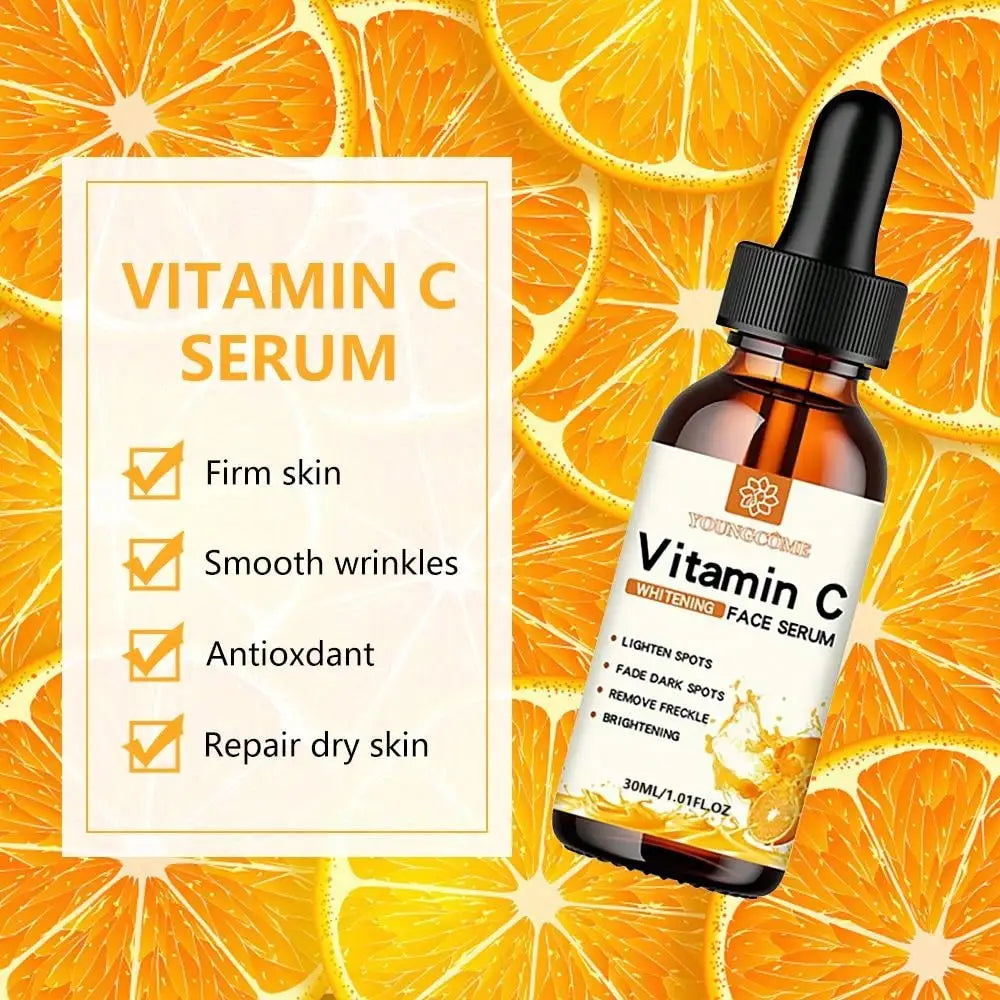 Vitamin C Facial Essence Contains Hyaluronic Acid Dark Spot Remover Moisturizing Repair Anti-aging Essence Facial Skin Care 30ml ARVASHAA