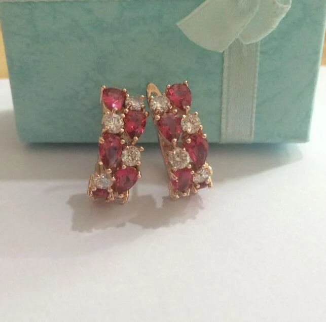 LXOEN 2022 Classic Semi-precious Stone Stud Earrings for Women Silver Color Round Studs Ear Jewelry brinco Gift bijoux ARVASHAA