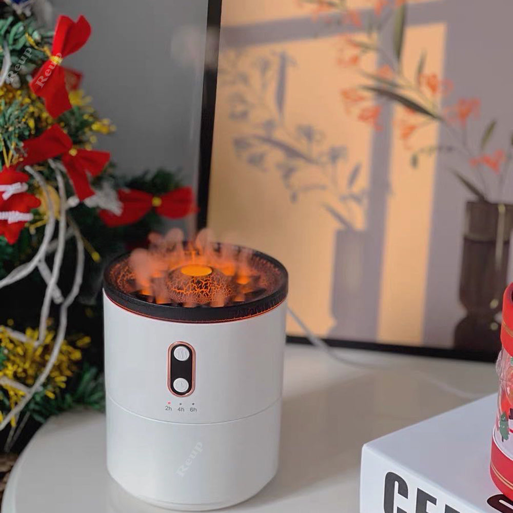 Volcanic Flame Aroma Essential Oil Diffuser USB Portable Jellyfish Air Humidifier Night Light Lamp Fragrance Humidifier ARVASHAA