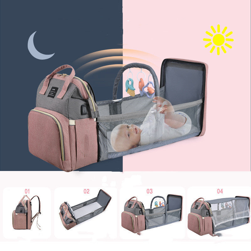 New Mummy Baby Crib Backpack Large Capacity Out Milk Insulated Bag Women ARVASHAA