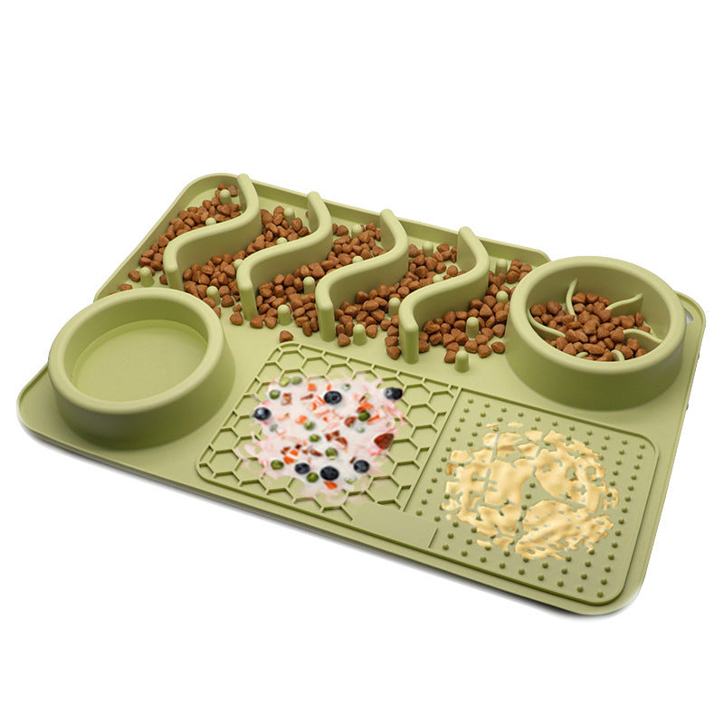 Dog Silicone Licking Pad Pet Licking Mat Silicone Smelling Mat Multifunctional Food Bowl Pets Supplies ARVASHAA