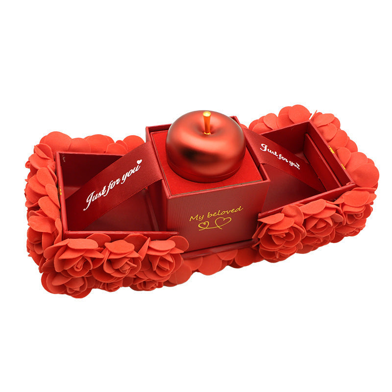 Valentines Day Gift Soap Rose Gift Box Crystal Pendant Necklace Eternal Flower Jewelry Box Set Wedding Birthday Gift For Girlfriend ARVASHAA