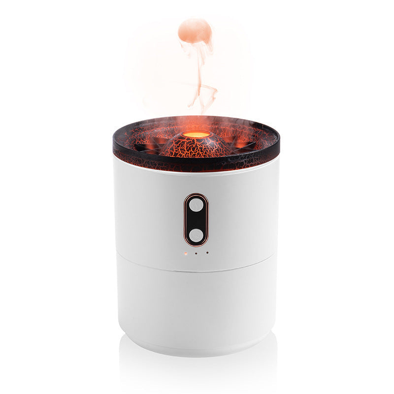 Volcanic Flame Aroma Essential Oil Diffuser USB Portable Jellyfish Air Humidifier Night Light Lamp Fragrance Humidifier ARVASHAA