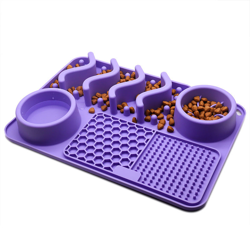Dog Silicone Licking Pad Pet Licking Mat Silicone Smelling Mat Multifunctional Food Bowl Pets Supplies ARVASHAA