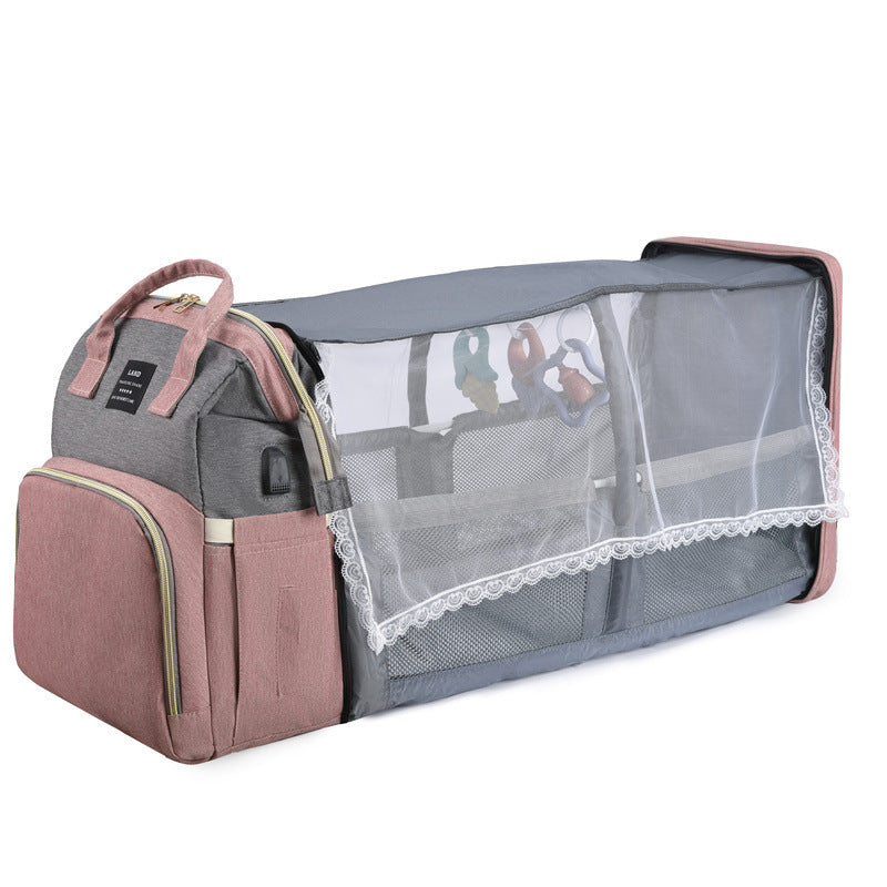 Large Capacity Mummy Baby Crib Backpack with Insulated Milk Bag for Women ARVASHAA