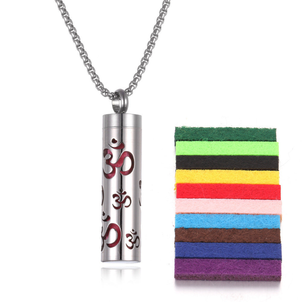 Aromatherapy Pendant Perfume Bottle Essential Oil Titanium Steel ARVASHA