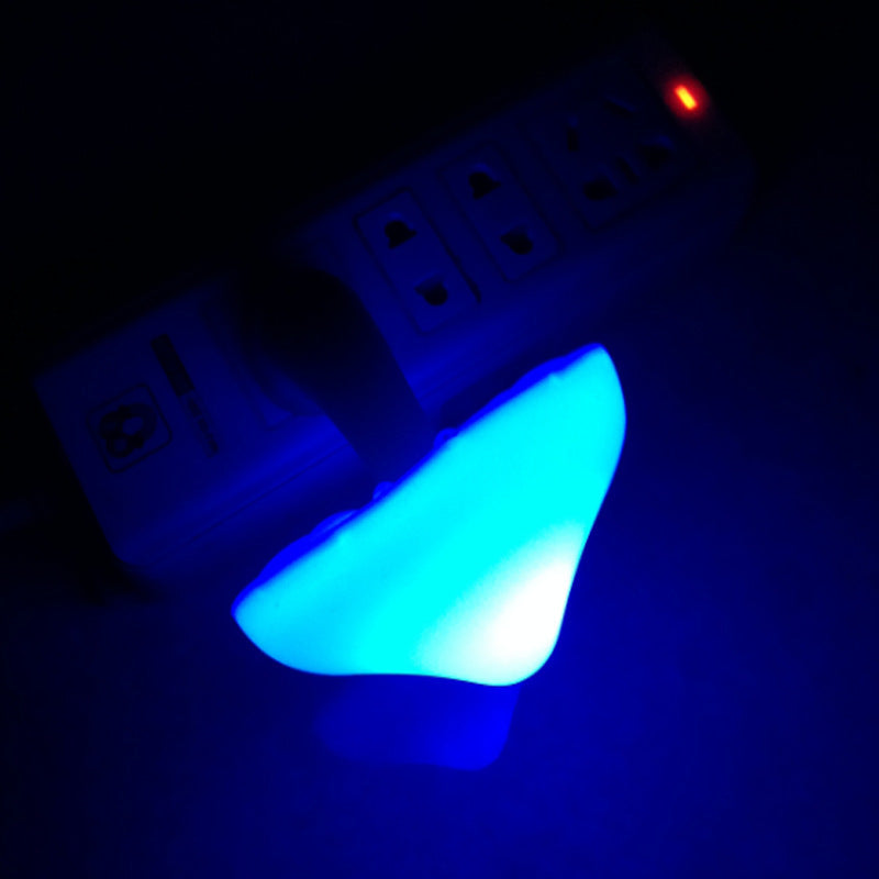 LED Night Light Mushroom Wall Socket Lamp EU US Plug Warm White Light-control Sensor Bedroom Light Home Decoration ARVASHAA