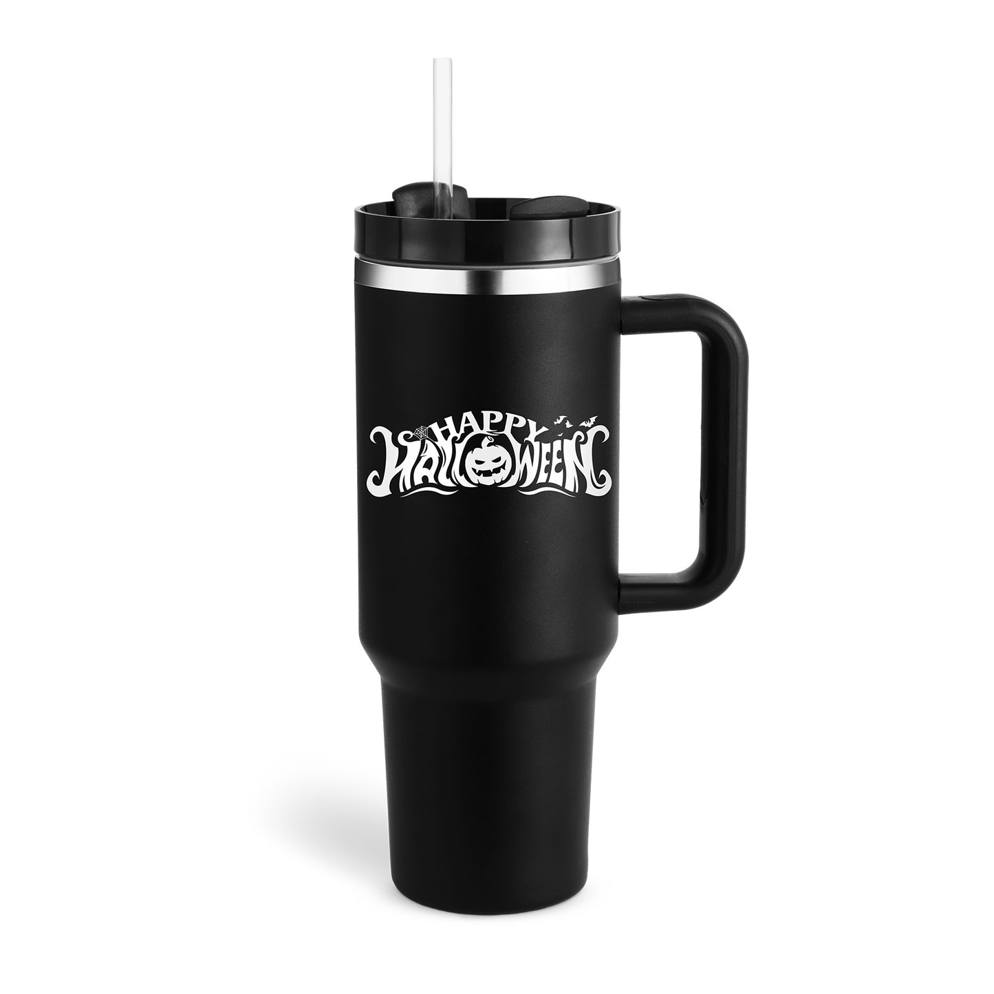 40 Oz Tumbler With Handle Straw Insulated, Stainless Steel Spill Proof Vacuum Coffee Cup Tumbler With Lid Tapered Mug Gifts For Valentine Lover Suitable For Car Gym Office Travel ASKVexperts