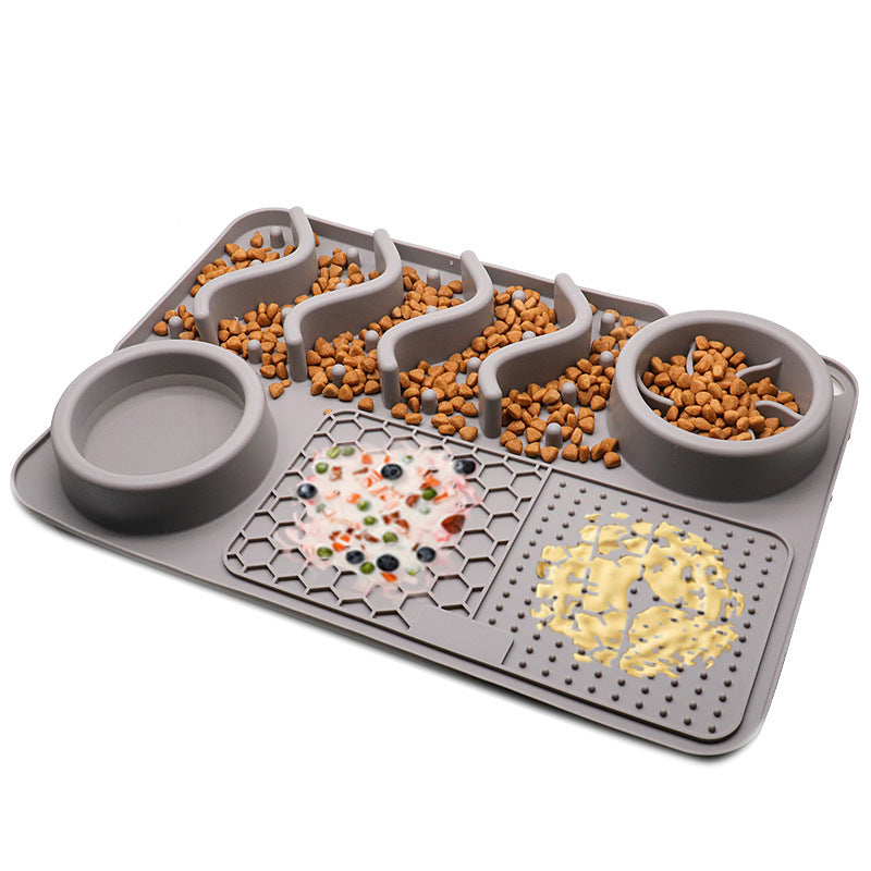 Dog Silicone Licking Pad Pet Licking Mat Silicone Smelling Mat Multifunctional Food Bowl Pets Supplies ARVASHAA