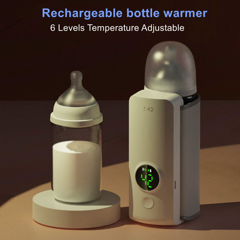 Portable Wireless Rechargeable Baby Bottle Warmer USB Charging And Heating Bag Portable Constant Temperature Milk Warmer Universal Bottle Insulation Sleeve ASKVexperts